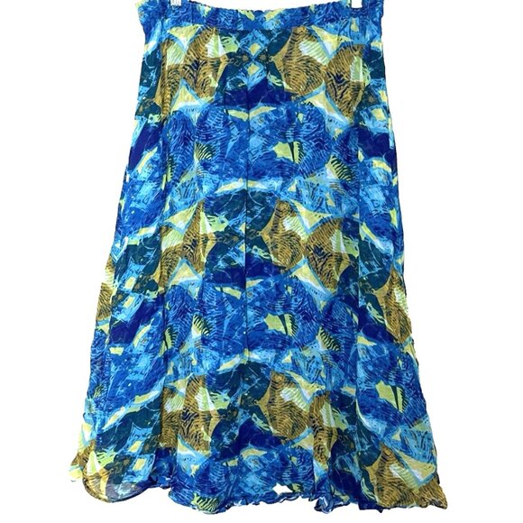 Coldwater Creek Reversible Midi Skirt Small/8 Pull on Elastic Waist Vintage Y2K - Picture 2 of 10